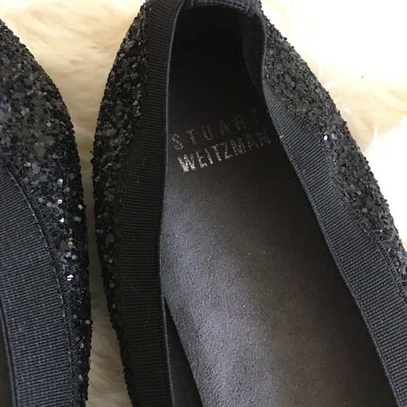 Stuart Weitzman Lastikon Glitter Ballet Flats - Picture 7 of 7